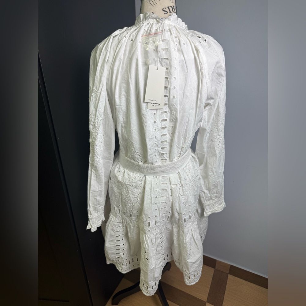 RAILS Saylor Cotton Eyelet Tie-Waist Minidress NWT Size M - Picture 8 of 13